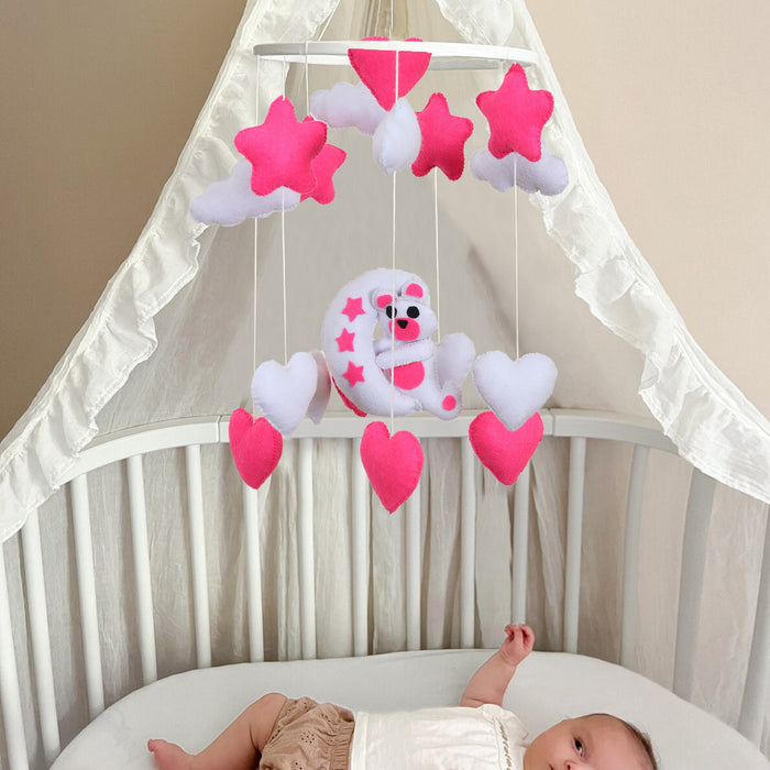 Pink Hearts Crib Hanging