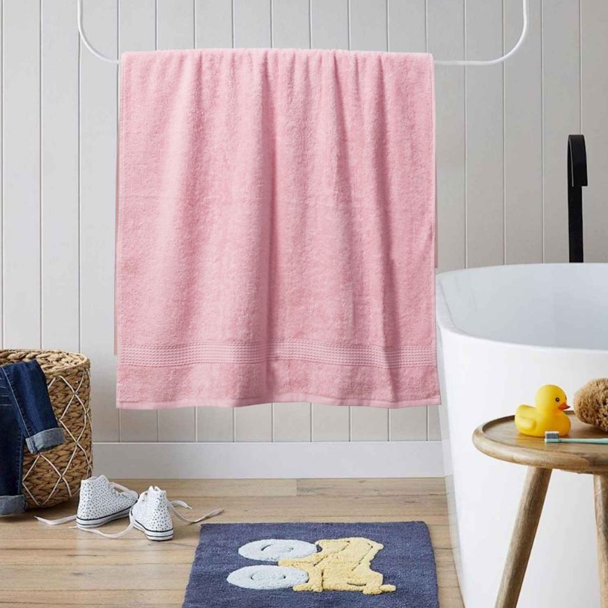 Solid Pink Baby Towels — Cotton Passion