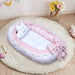 pink cloud baby snuggle bed 1
