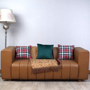 lush velvet plaid cushion cover set bundle of 3