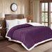 square boxes sherpa border winter comforter