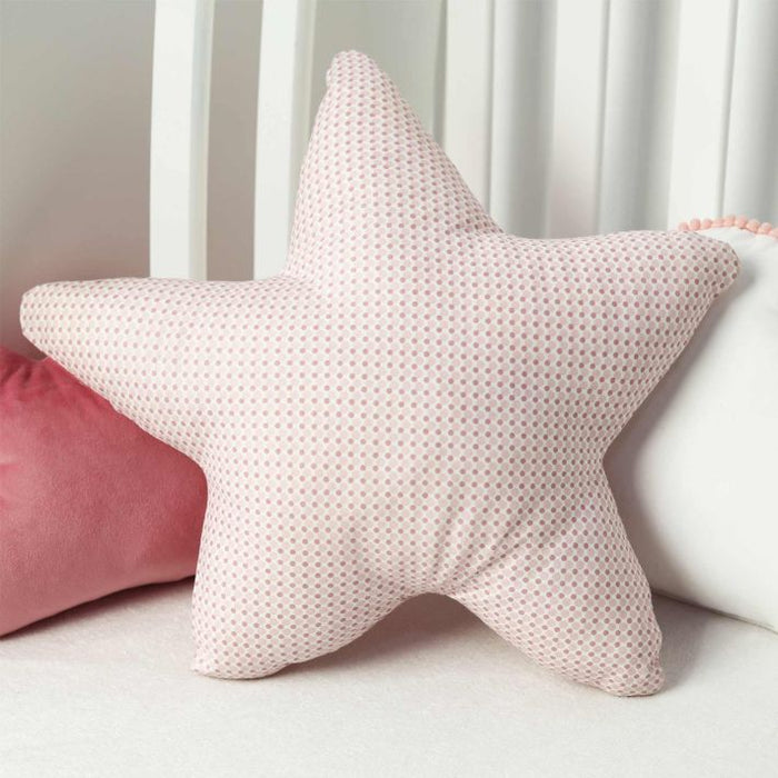 white dots printed stars baby cushion