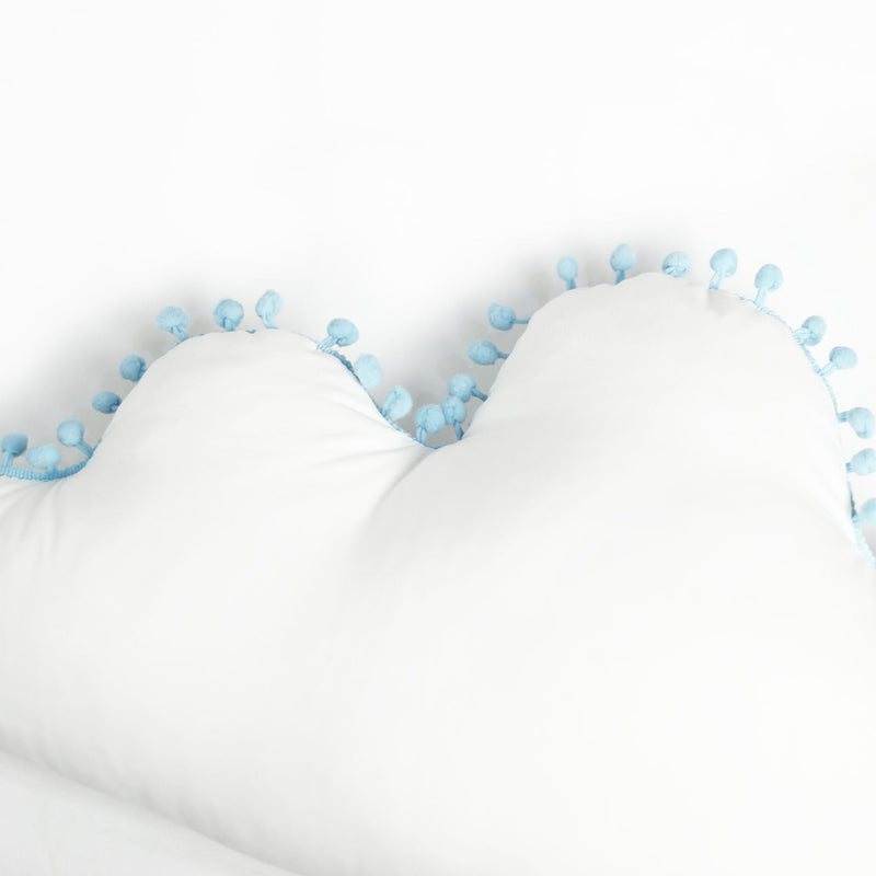 pom pom lace cloud baby cushion