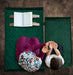 luxury velvet embossed parent child prayer mat