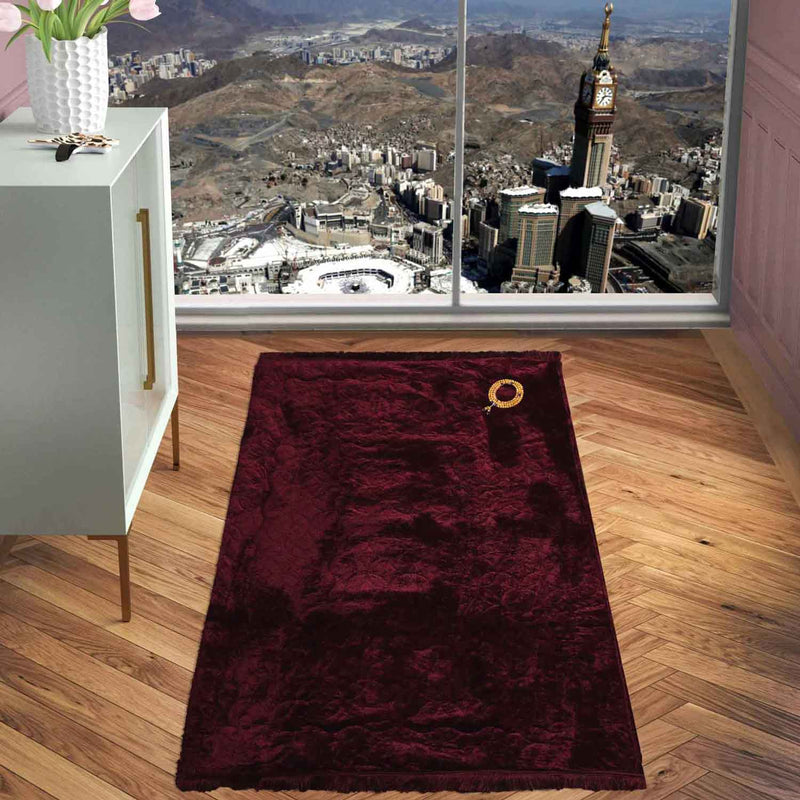 luxury crushed velvet prayer mat