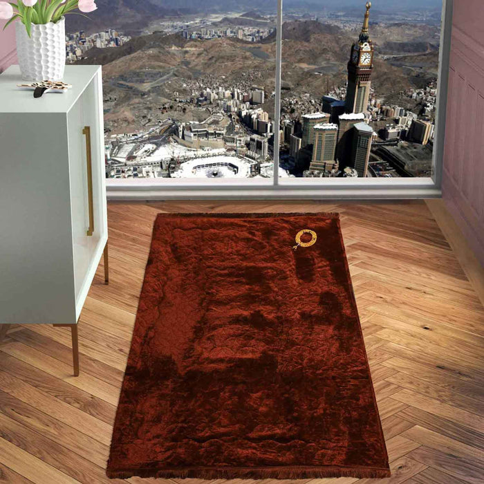 luxury crushed velvet prayer mat