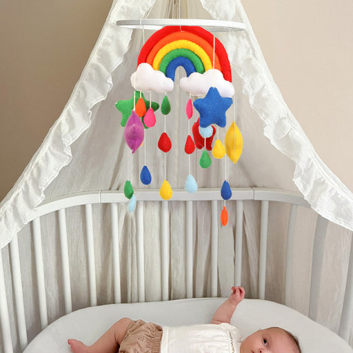 rainbow crib hanging