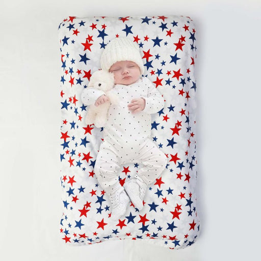 red blue star snuggle mattress