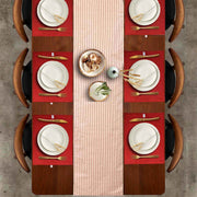 red dots style placemat table runner