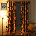 red roses light filtering single curtain panel stitched