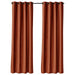 ultrasoft fine grommet top velvet curtain panels rust