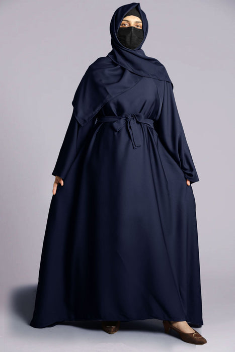 seamless abaya with belt