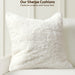 sherpa fur cushion cover with zip