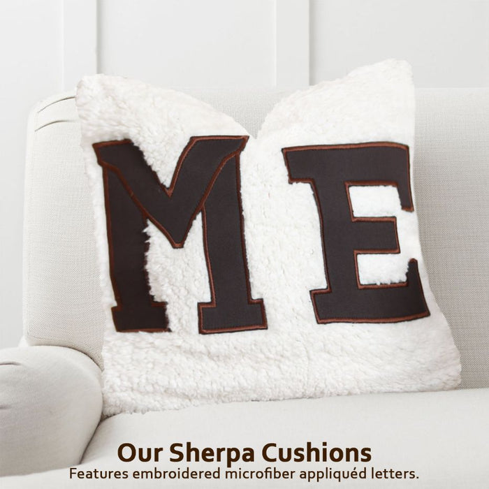 sherpa embroidered cushion covers me