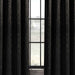silky embossed velvet curtains black