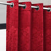 silky embossed velvet curtains red