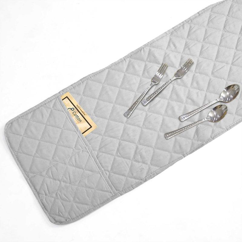 waterproof quilted microwave oven cover silver