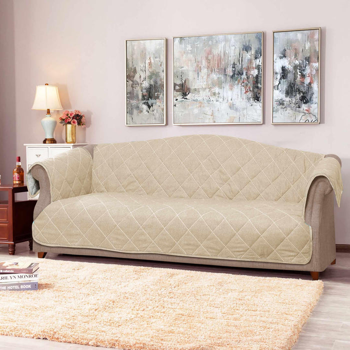bed rock skin quilted sofa cover set
