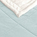 square boxes sherpa border winter comforter