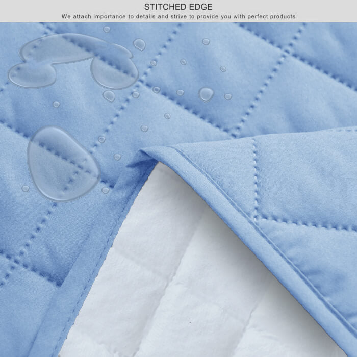 waterproof quilted mattress protectors with elastic strap sky