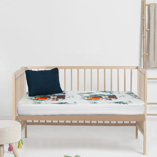 snow forest fitted sheet pillow
