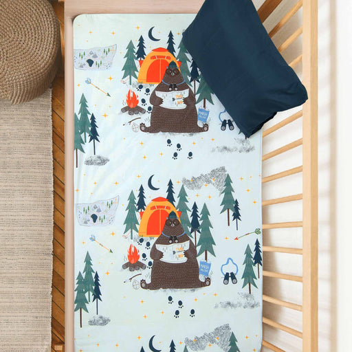 snow forest fitted sheet pillow