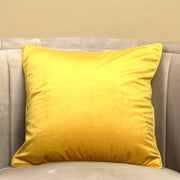 velvet cushion cover mustard