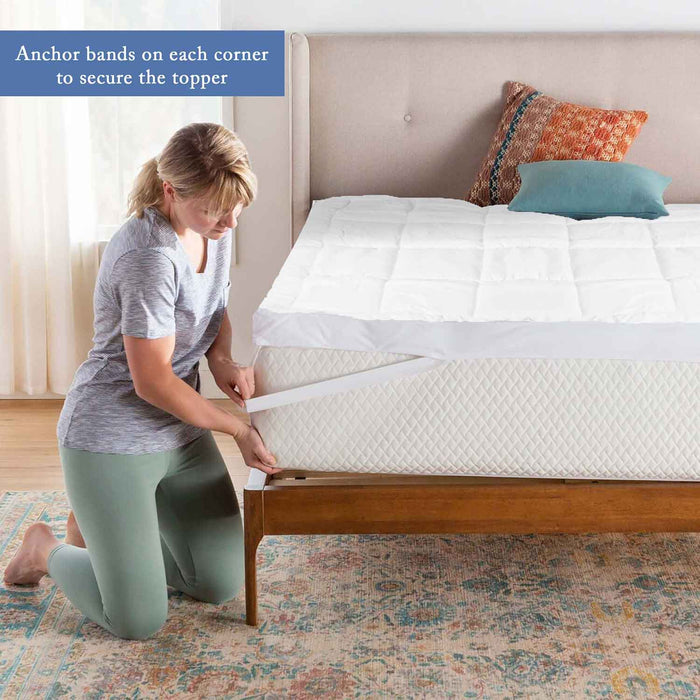 square quilted mattress topper