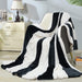all seasons ultrasoft stripped fleece sherpa blanket