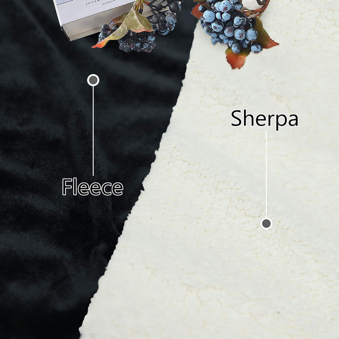 all seasons ultrasoft stripped fleece sherpa blanket