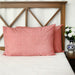 textured red polycotton pillow covers