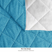bed rock teal quilted sofa cover set