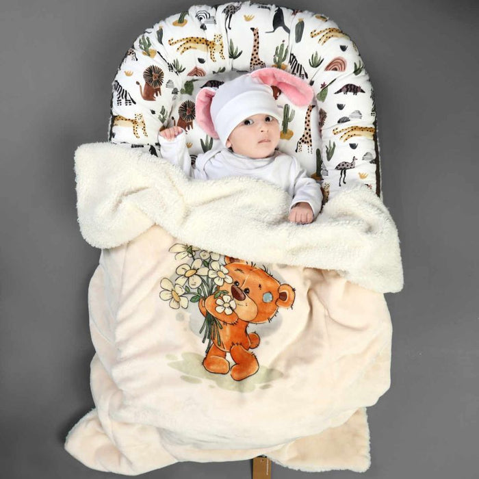 teddy sherpa fleece baby blanket