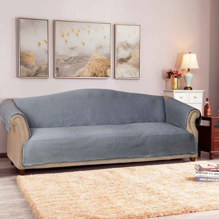traditional textured french matelasse sofa cover