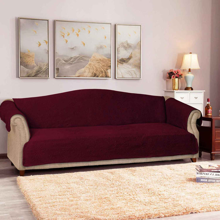 traditional textured french matelasse sofa cover