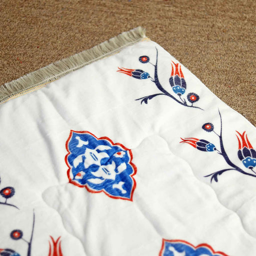 printed turkish premium fleece luxury foam prayer mat