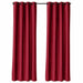 ultrasoft fine grommet top velvet curtain panels red