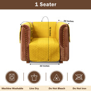 ultrasonic quilted sofa cover set mustard