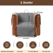 ultrasonic quilted sofa cover set grey