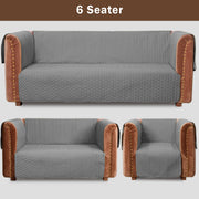 ultrasonic quilted sofa cover set grey