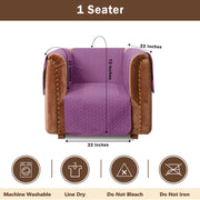 ultrasonic quilted sofa cover set lilac