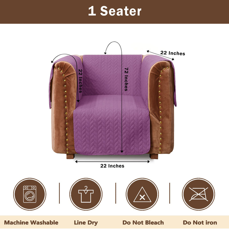 ultrasonic quilted sofa cover set lilac