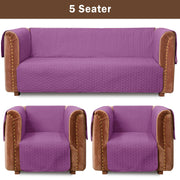 ultrasonic quilted sofa cover set lilac