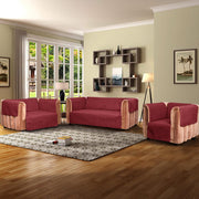 ultrasonic quilted sofa cover set maroon