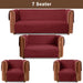 ultrasonic quilted sofa cover set maroon