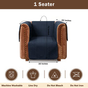 ultrasonic quilted sofa cover set navy