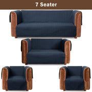 ultrasonic quilted sofa cover set navy