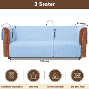 ultrasonic quilted sofa cover set sky