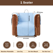 ultrasonic quilted sofa cover set sky