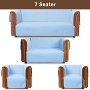 ultrasonic quilted sofa cover set sky